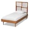 Baxton Studio Romy Modern and Contemporary Walnut Brown Finished Wood Twin Size Platform Bed 184-11142-11158-Zoro - alternate 1
